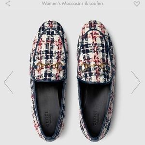 Authentic Gucci Jordan Tweed Check Loafer